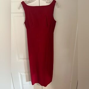 Express Sleeveless Midi Dress in Deep Red